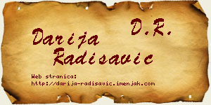Darija Radisavić vizit kartica